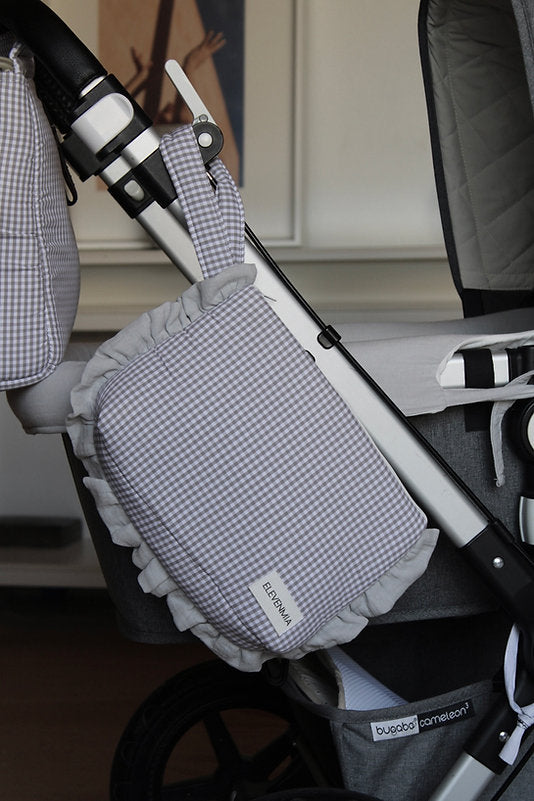 Ruffled Vichy Grey Toiletry Bag