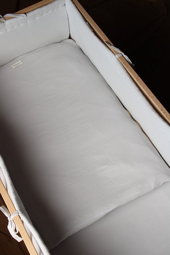 Grey Muslin Matress Crib Bag 60x120