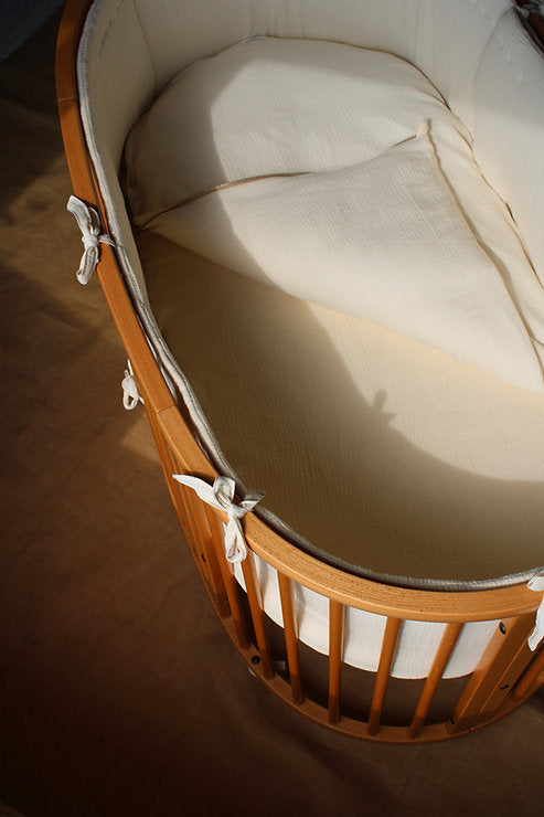 Beige Muslin Matress Crib Bag Stokke