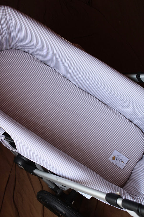 Drap-housse Vichy gris