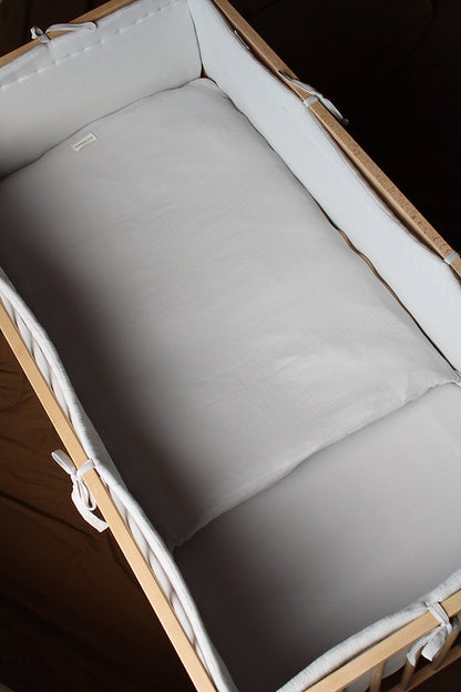 Grey Muslin Matress Crib Bag 70x140