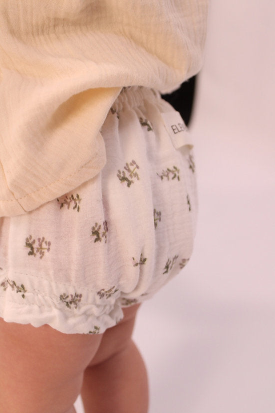 Culotte froncée en mousseline à imprimé floral