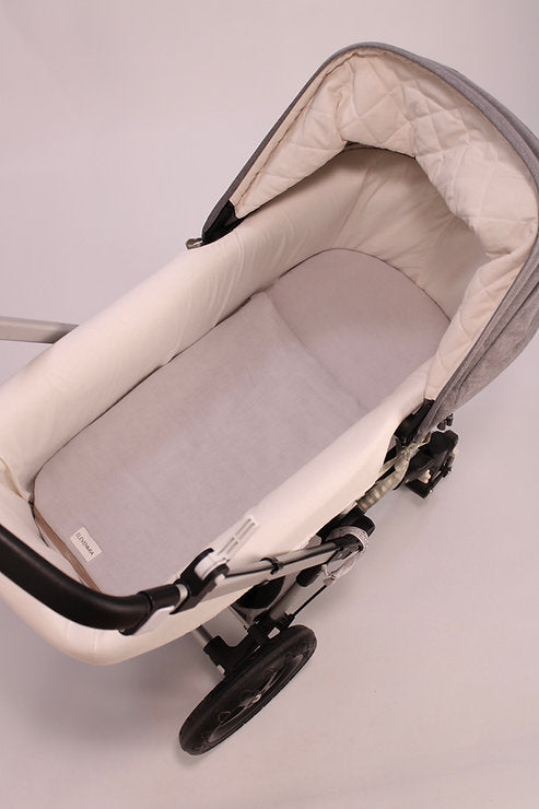 Carrycot Mattress Pad Sack Grey Muslin