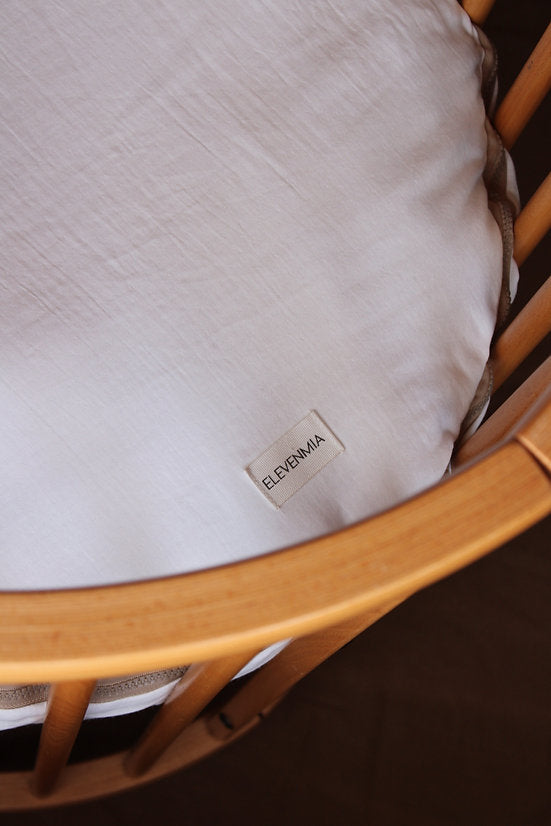 Chancelière ajustée pour berceau Stokke en gaze blanche