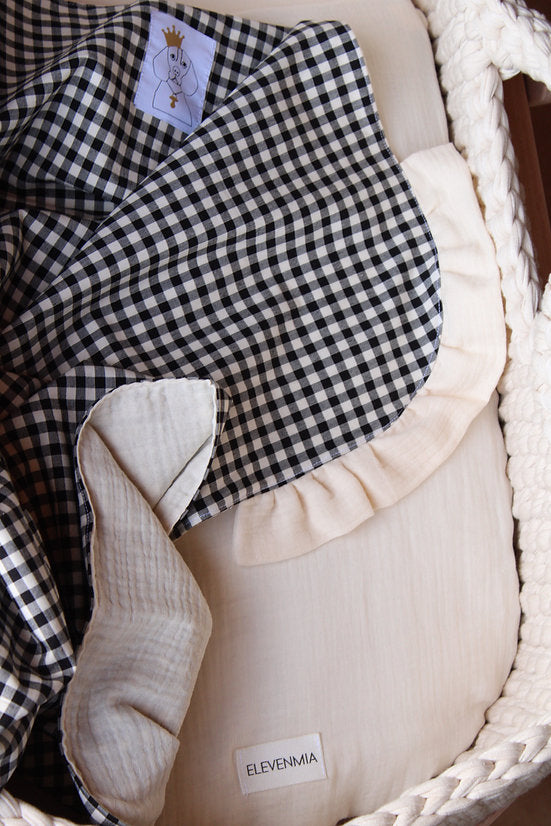 Arrullo Vichy Clasic con Volante Gasa Cruda