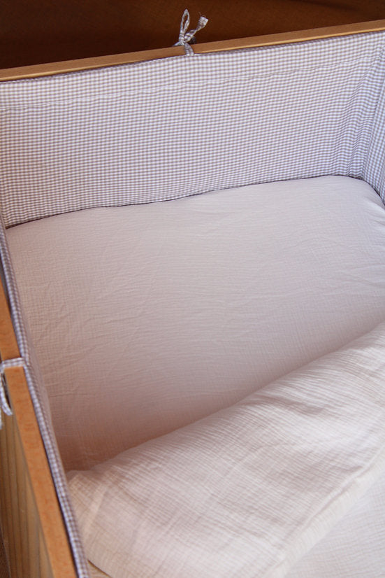 White Muslin Matress Crib Bag 70x140