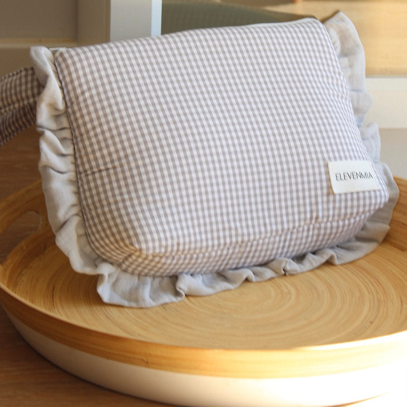  Ruffled Vichy Grey Toiletry Bag