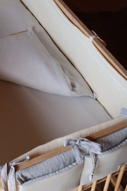 Grey Muslin Matress Crib Bag 70x140