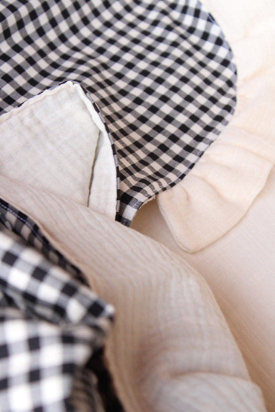 Arrullo Vichy Clasic con Volante Gasa Cruda