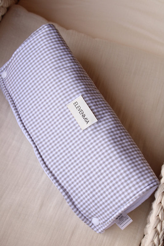 Matelas à langer portable Vichy gris