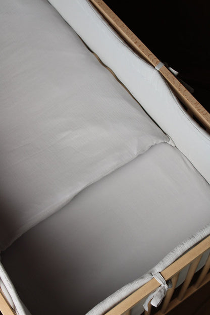 Grey Muslin Matress Crib Bag 70x140