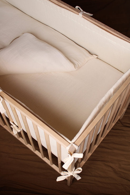 Beige Muslin Matress Crib Bag 60x120