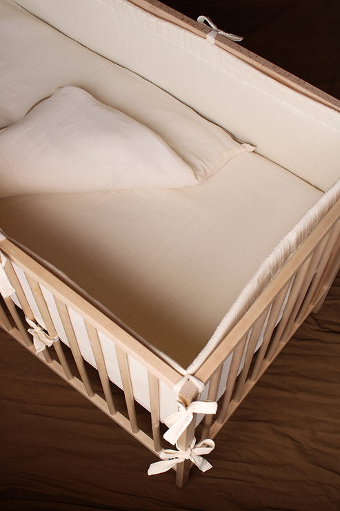 Beige Muslin Matress Crib Bag 70x140