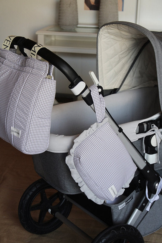  Ruffled Vichy Grey Toiletry Bag