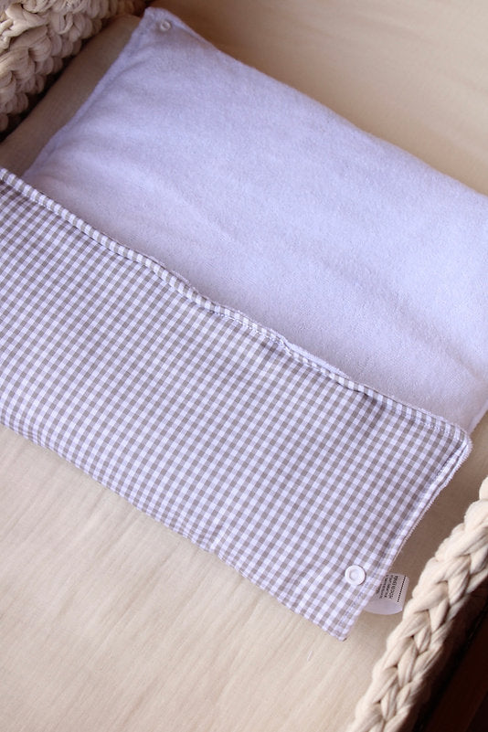 Matelas à langer portable Vichy gris