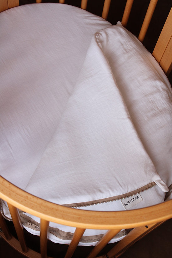 Chancelière ajustée pour berceau Stokke en gaze blanche