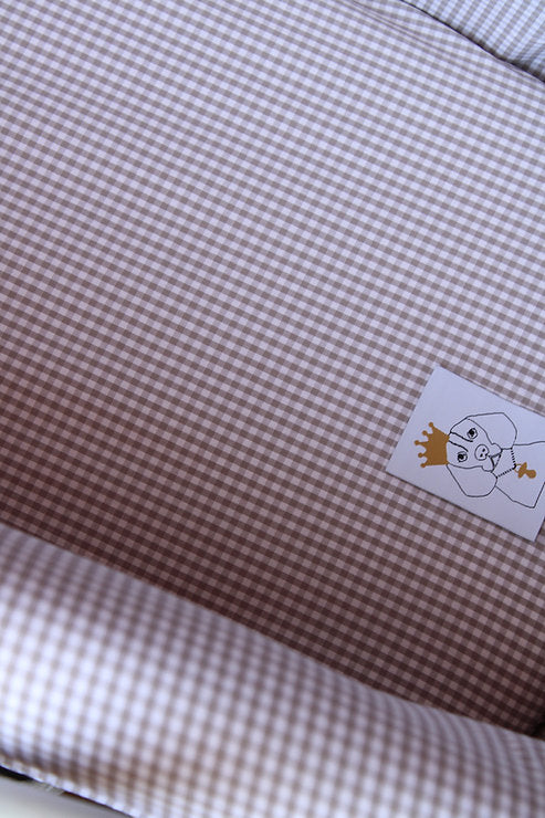 Drap-housse Vichy gris