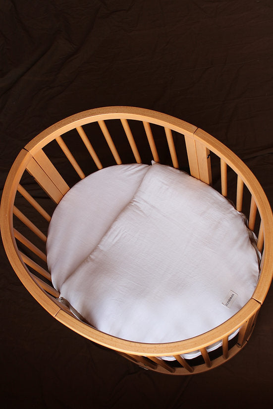 Chancelière ajustée pour berceau Stokke en gaze blanche