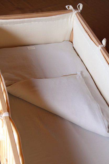 Grey Muslin Matress Crib Bag 70x140