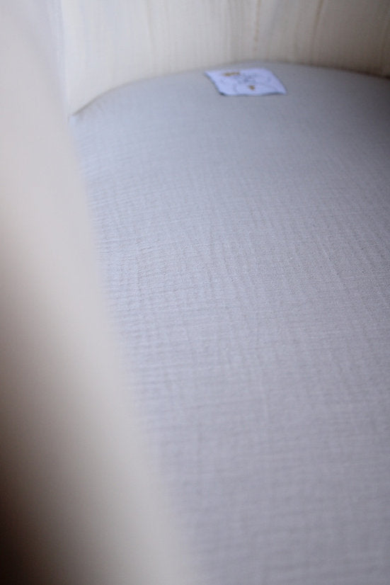 Drap-housse en gaze gris fumé