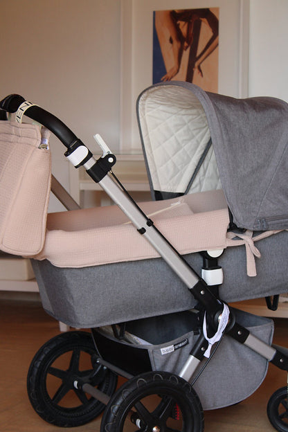 Carrycot Cover Stone Brown Arpi + Beige Muslin