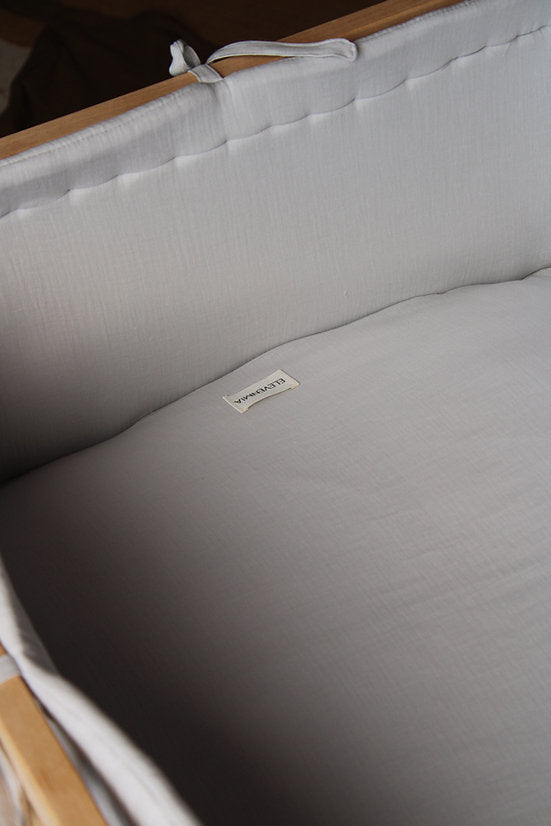Grey Muslin Matress Crib Bag 70x140