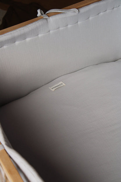 Grey Muslin Matress Crib Bag 70x140
