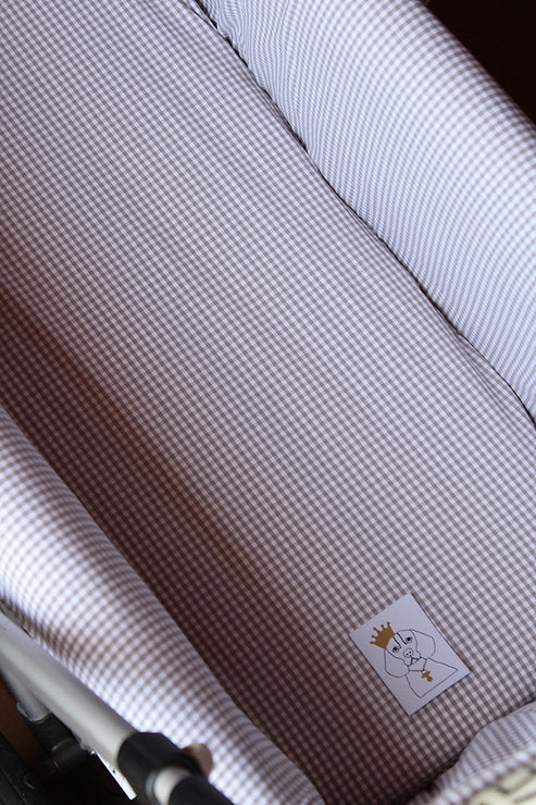 Drap-housse Vichy gris