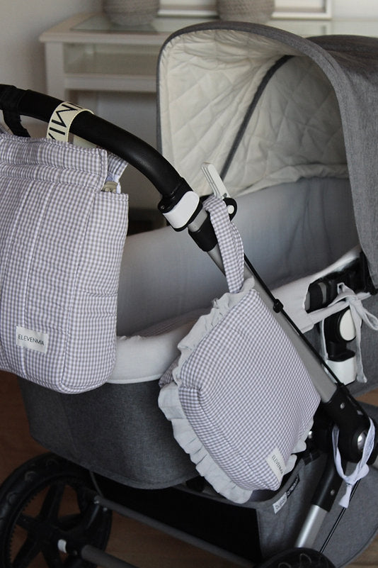  Ruffled Vichy Grey Toiletry Bag