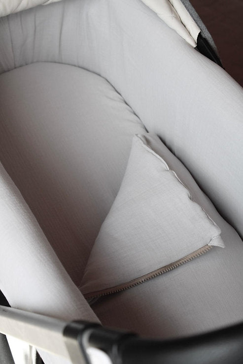 Saco Bajera Cochecito Gasa Gris