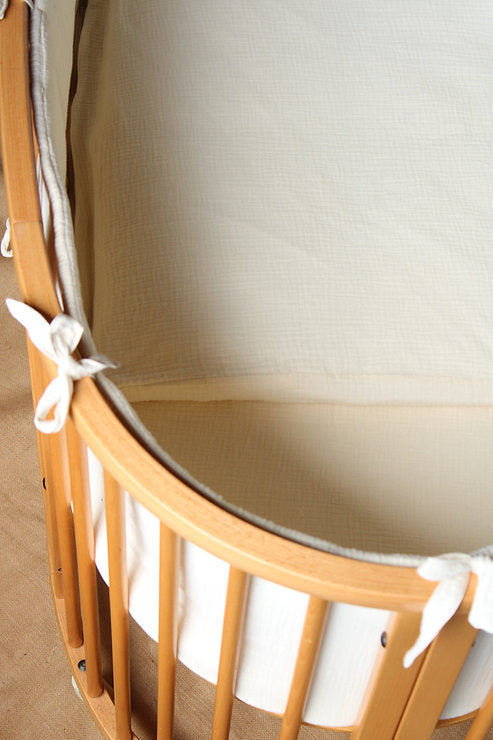 Beige Muslin Matress Crib Bag Stokke