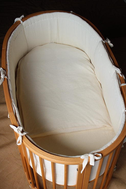Beige Muslin Matress Crib Bag Stokke