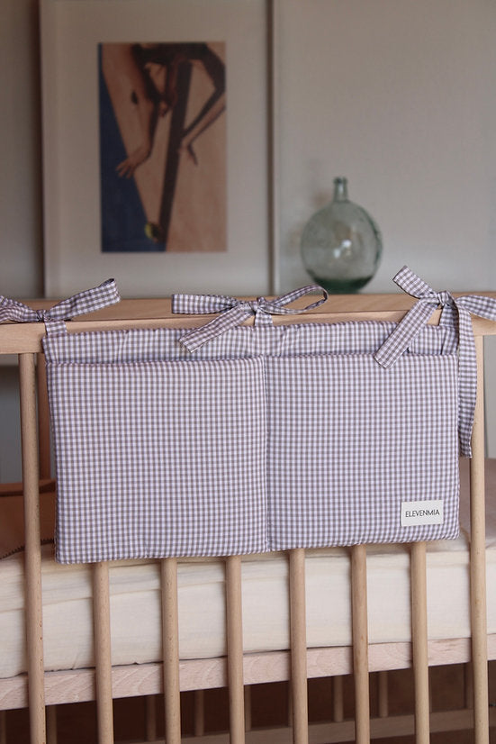 Organizador de cuna Vichy Gris