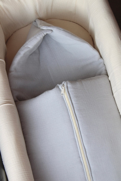 Carrycot Bag Grey Muslin