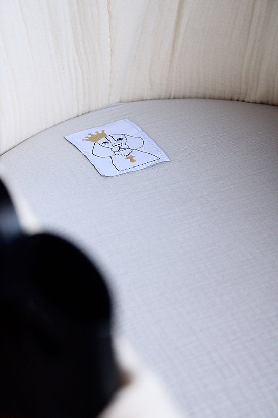 Drap-housse en gaze gris fumé