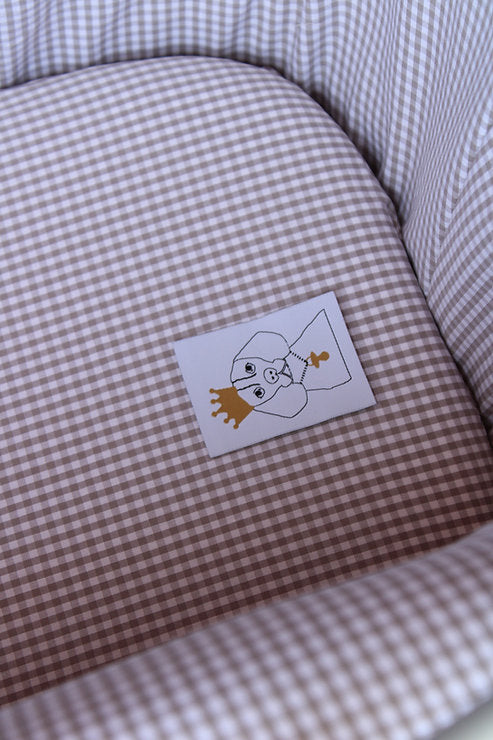 Drap-housse Vichy gris