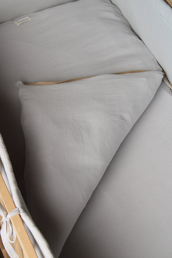 Sac de fond de lit 70 x 140 en gaze grise