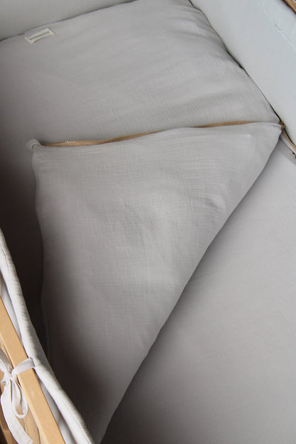 Grey Muslin Matress Crib Bag 70x140