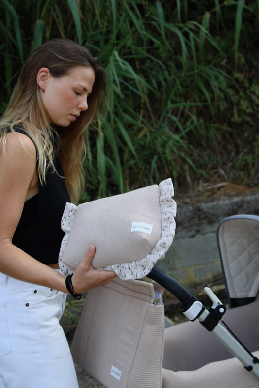  Ruffled Stone Brown Arpi + Muslin Toiletry Bag
