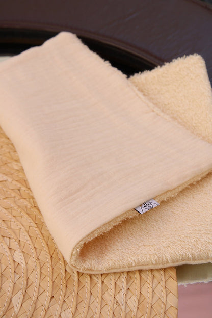 Beige Muslin Drool Pad