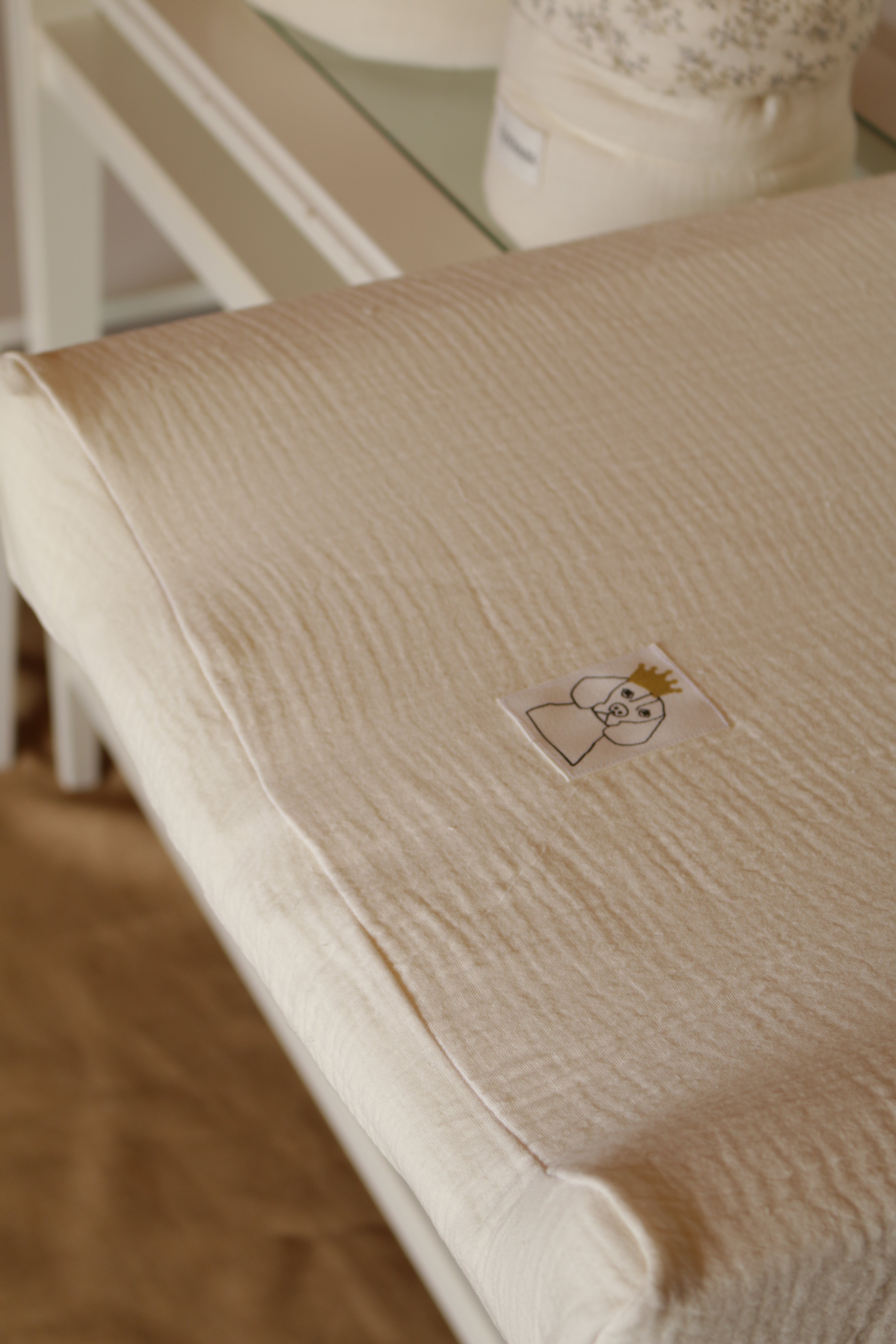Housse de matelas à langer en gaze brute