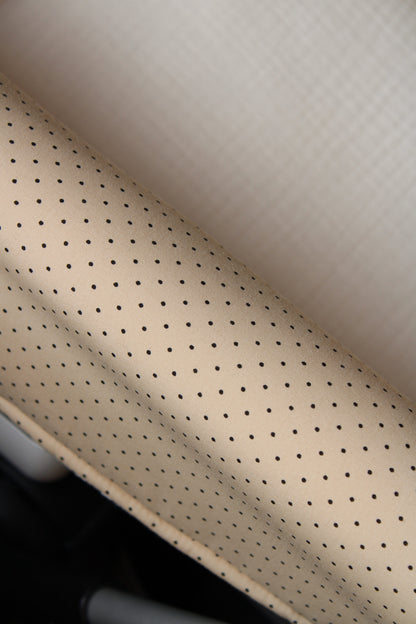 Carrycot Cover Dotty + Beige Muslin