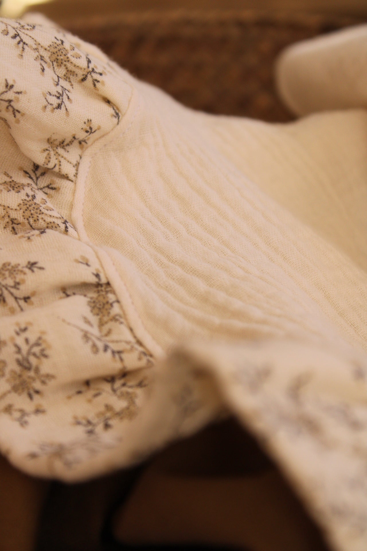 Lange en gaze brute + Mon volant en gaze