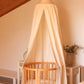 Beige Muslin Canopy Crib