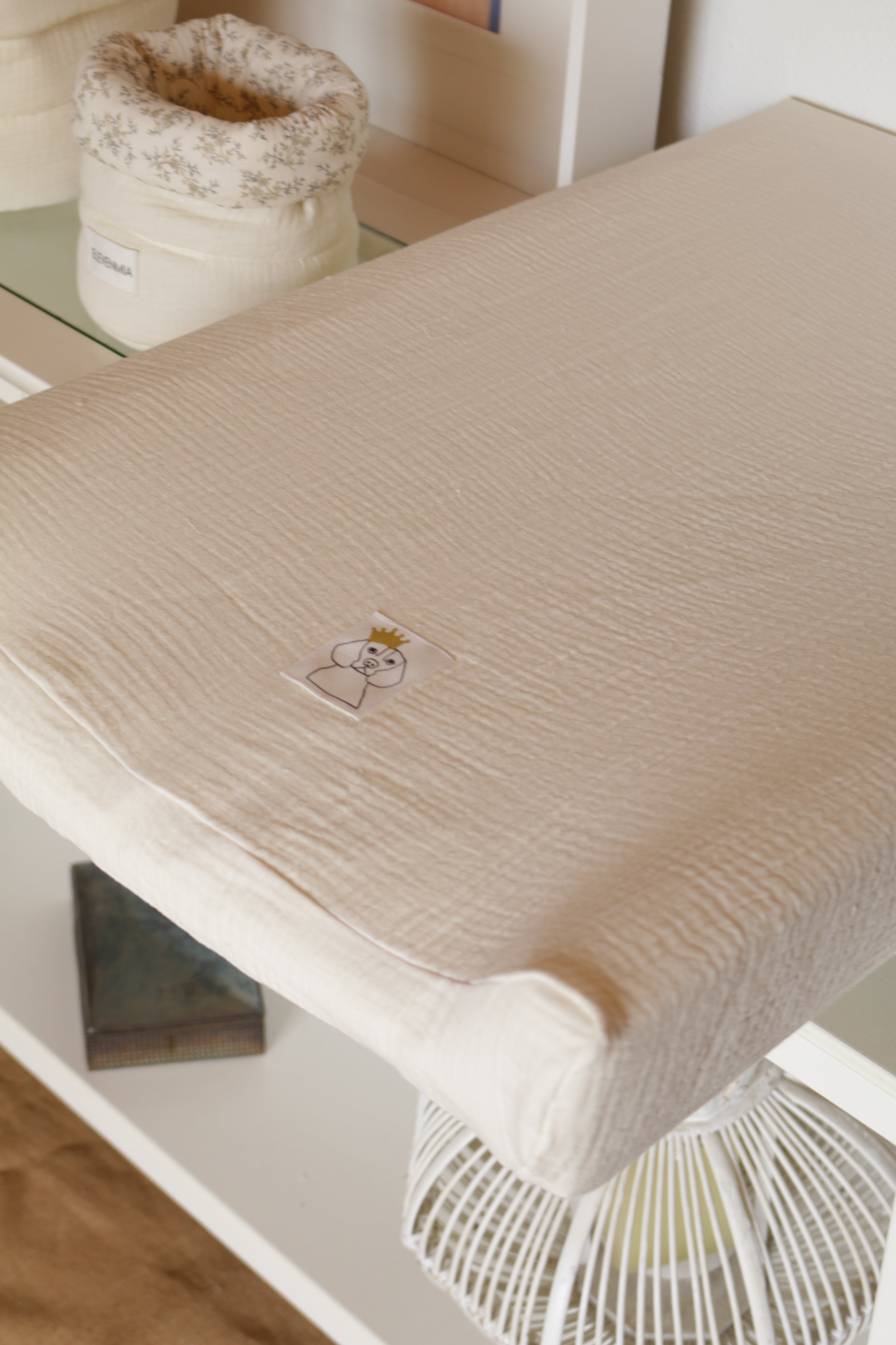 Housse de matelas à langer en gaze brute
