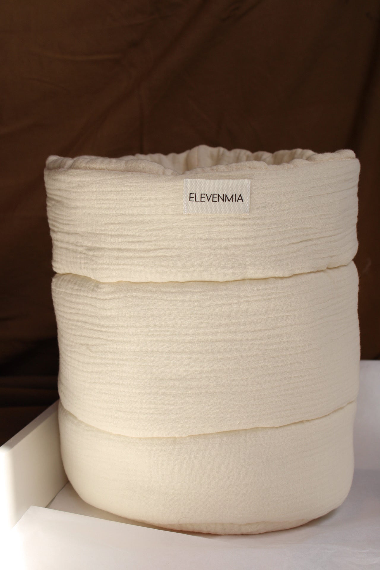 Cesto Organizador Habitación Grande Gasa Cruda