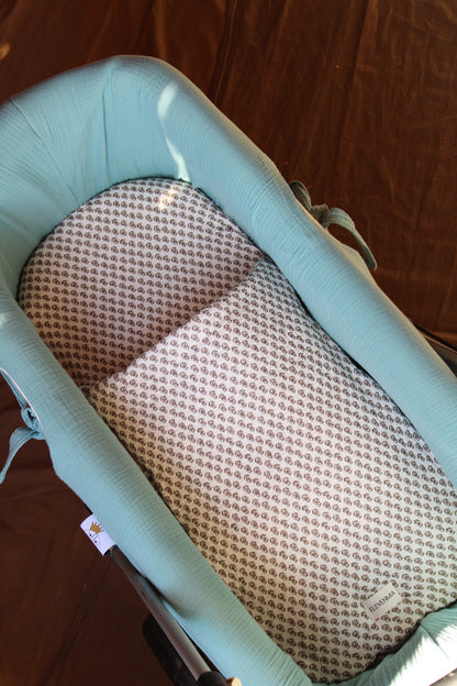 Carrycot Cover Dunas Muslin + Beige Muslin