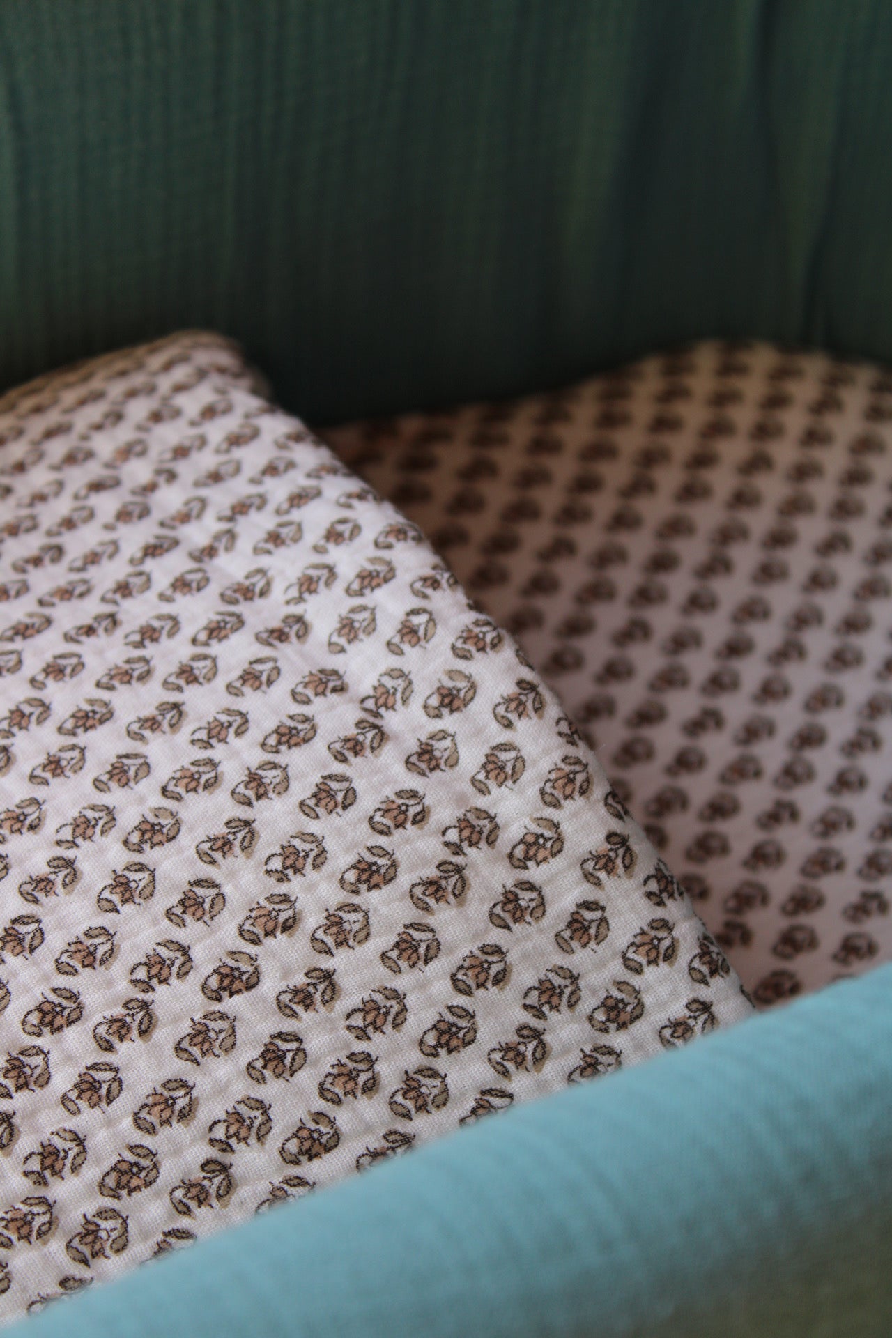 Vestidura Cochecito Gasa Dunas + Gasa Cruda