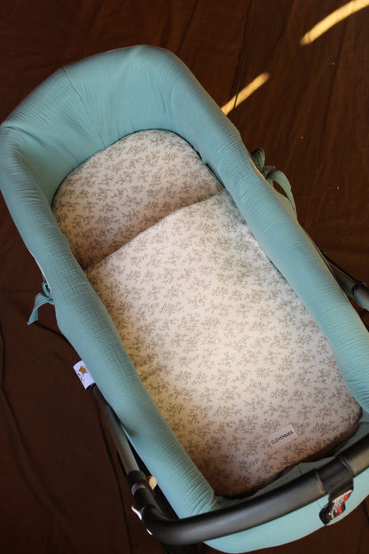 Carrycot Cover Dunas Muslin + Beige Muslin