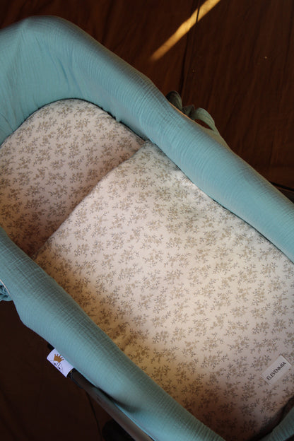 Carrycot Cover Dunas Muslin + Beige Muslin